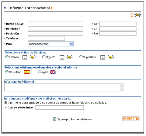 Ejemplo formulario Informes Internacionales